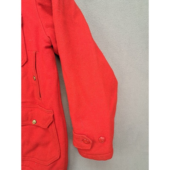 Vintage 50s 60s Woolrich Jacket Mens 40 Hunting Wool Coat Mackinaw Made in USA - Picture 9 of 16
